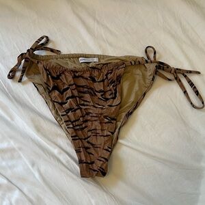 WeWoreWhat Tan Tiger Print Bikini Bottom